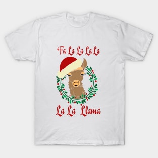 Fa La La La  Llama Christmas Llama T-Shirt